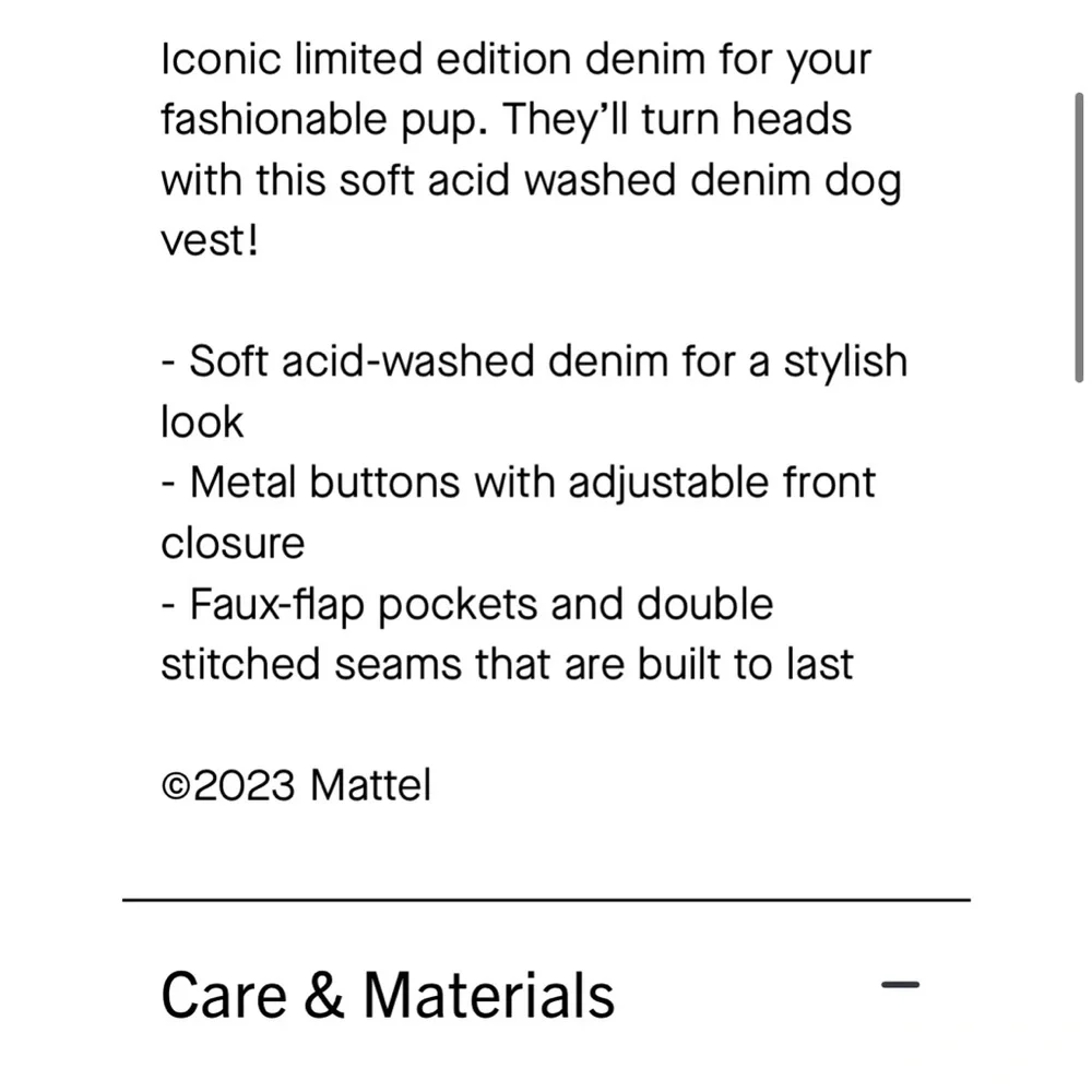 Barbie Denim dog Jacket - Picture 12 of 14